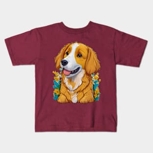 The irresistible charm of a cute orange puppy Kids T-Shirt